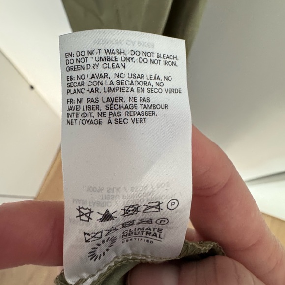 Reformation NWT Casette Silk Dress Size 12 in Artichoke - Picture 13 of 14